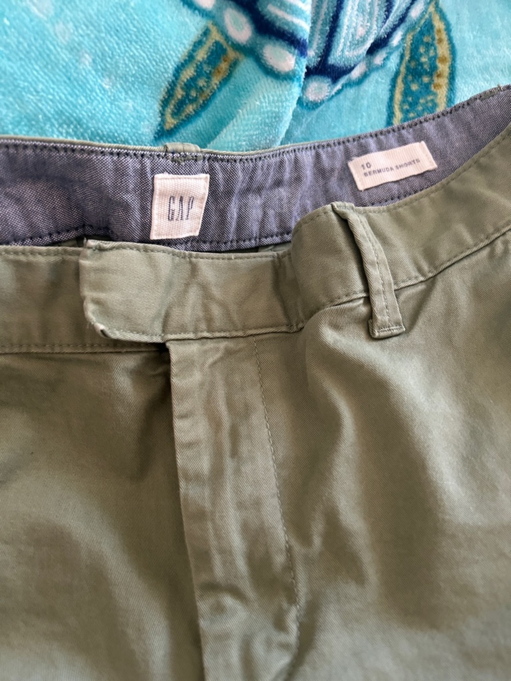 GAP Olive Utility Bermuda Shorts